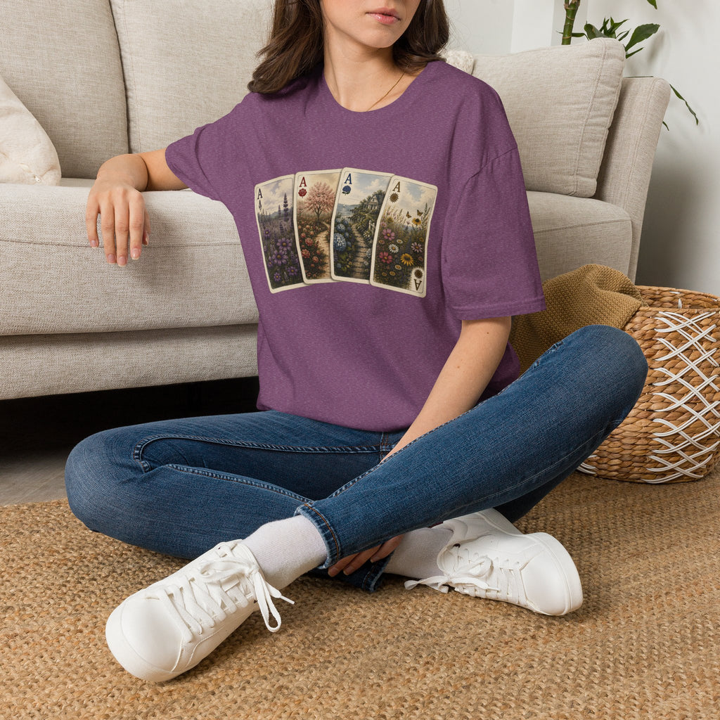Floral Ace Playing Cards Tee