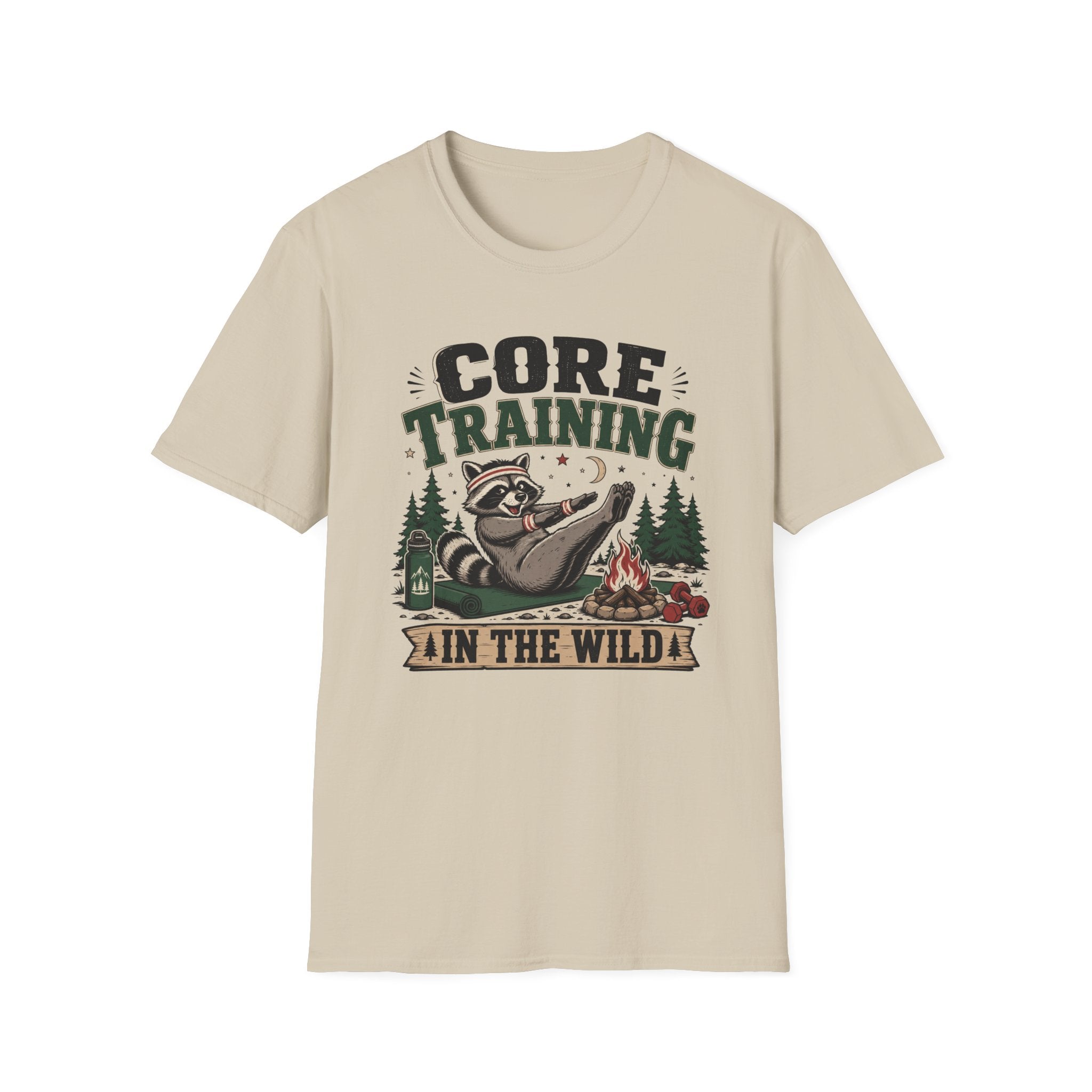 Core Training Raccoon Workout Tee