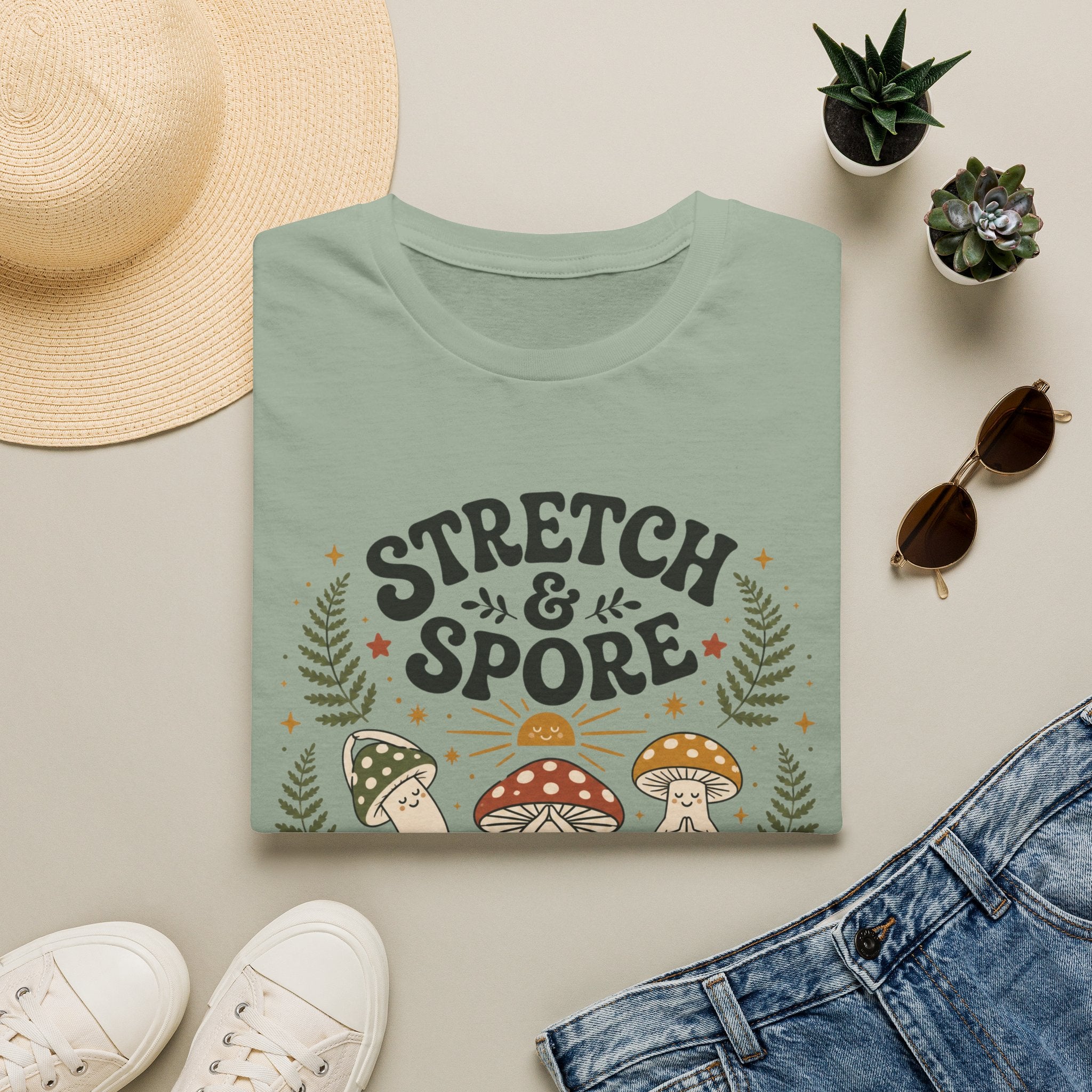 Stretch & Spore Woodland Yoga Club Tee