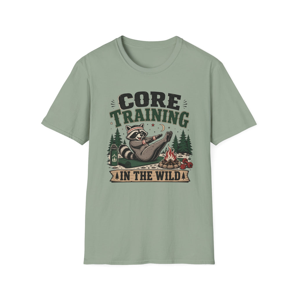 Core Training Raccoon Workout Tee