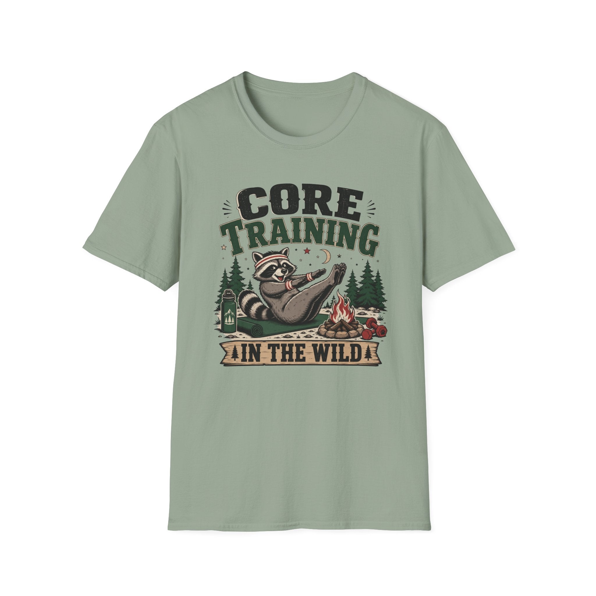 Core Training Raccoon Workout Tee