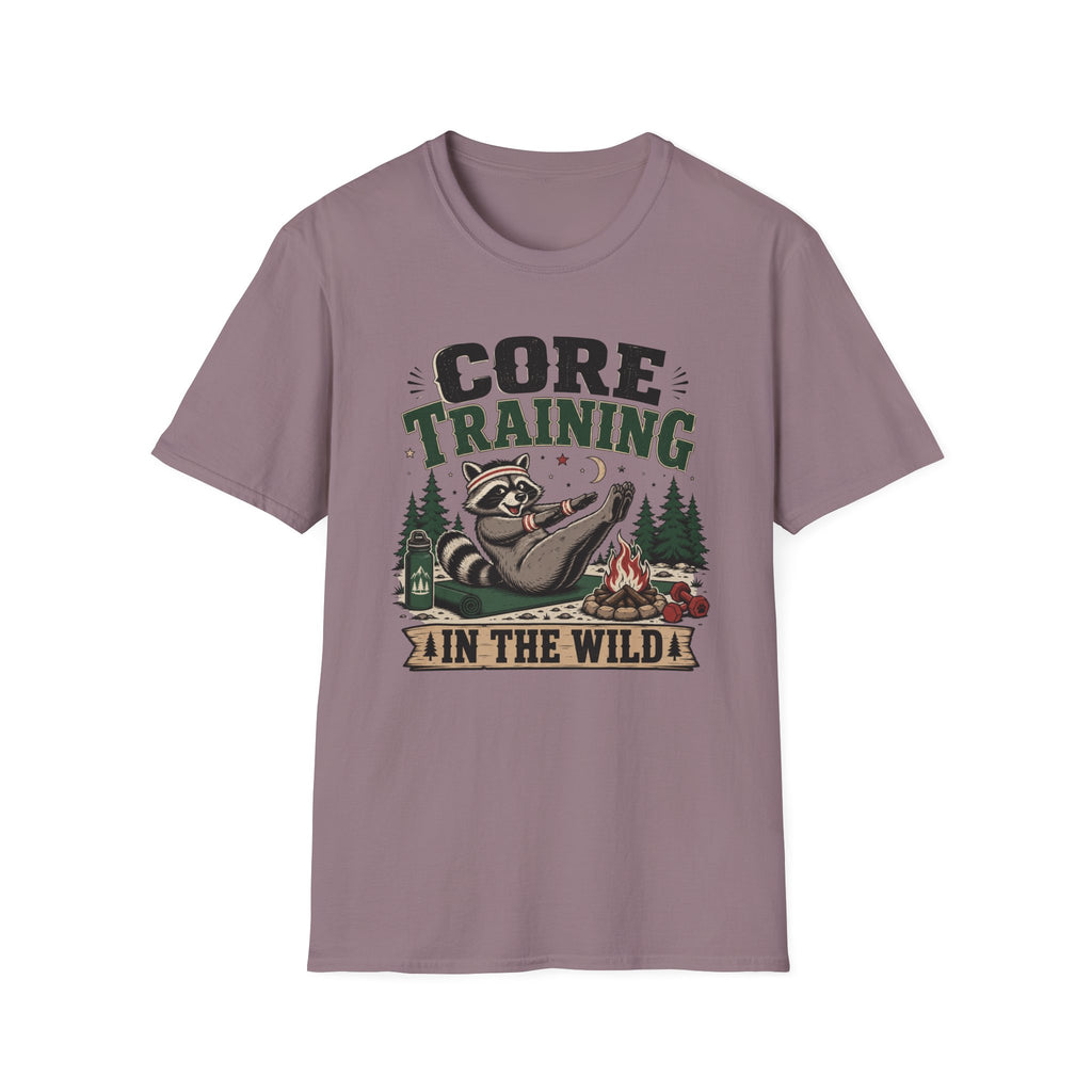 Core Training Raccoon Workout Tee