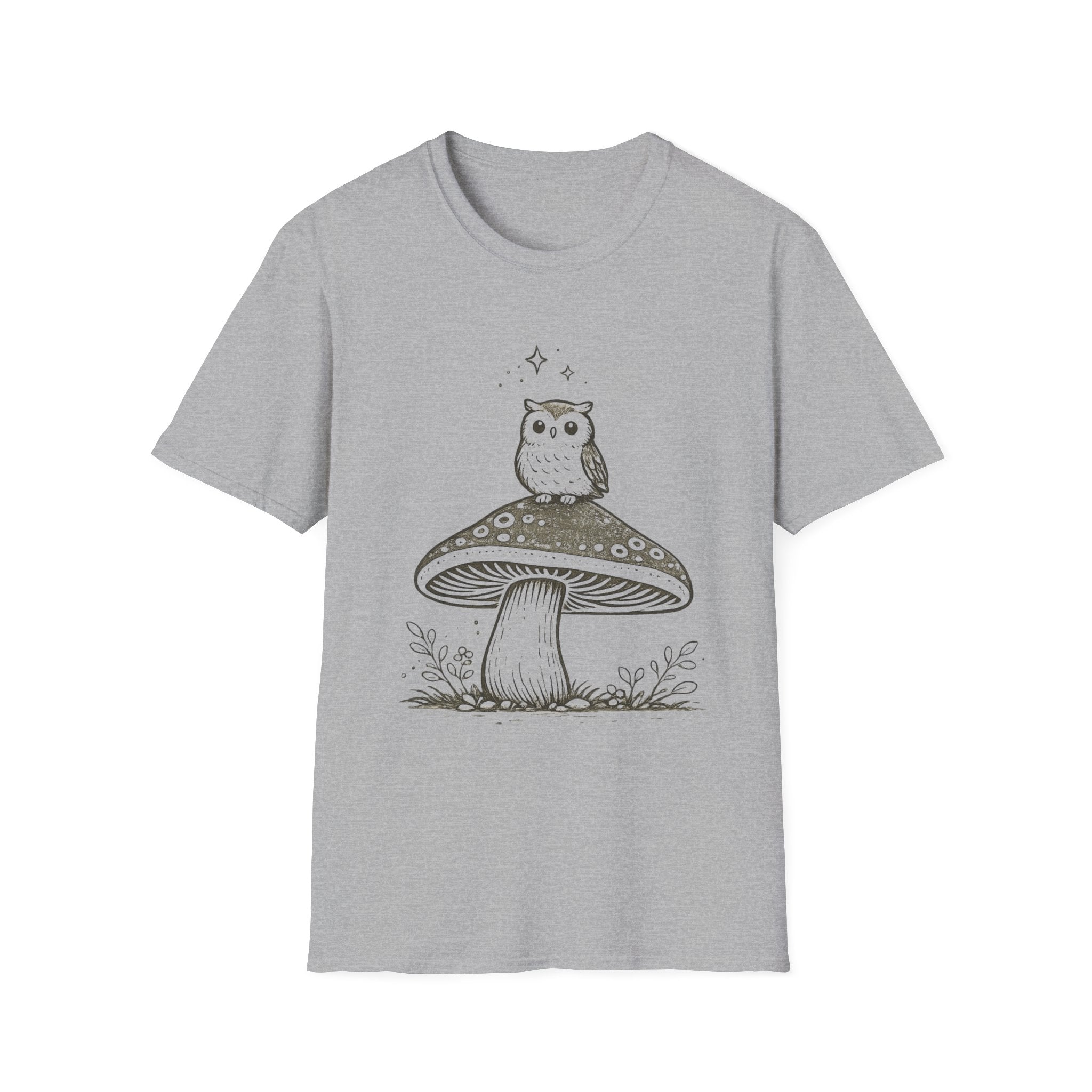 Cozy Owl Mushroom Tee