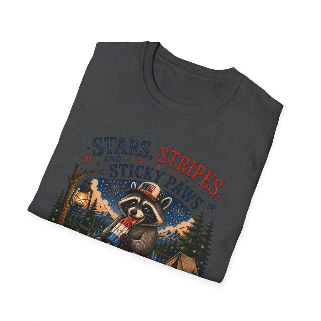Stars, Stripes, and Sticky Paws Raccoon Tee
