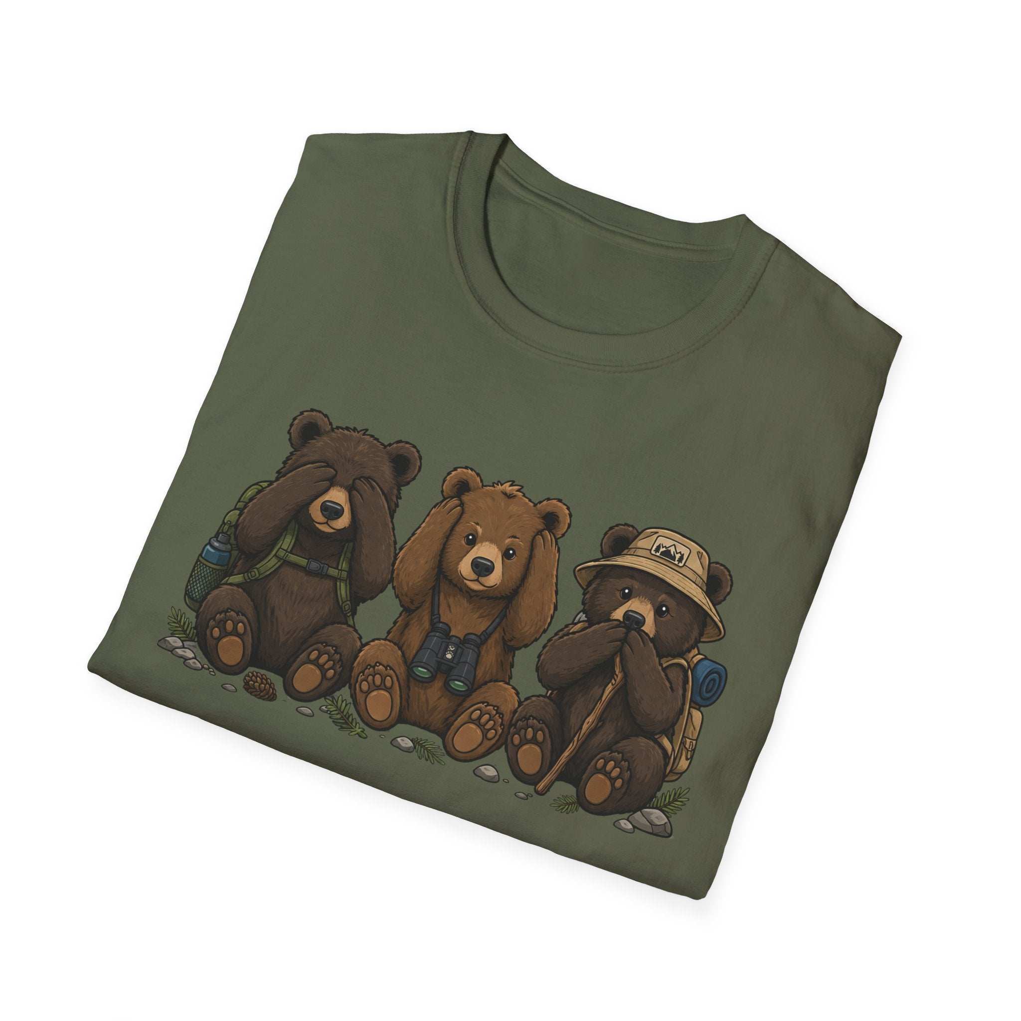 See No Hear No Speak No Bear Hikers Tee