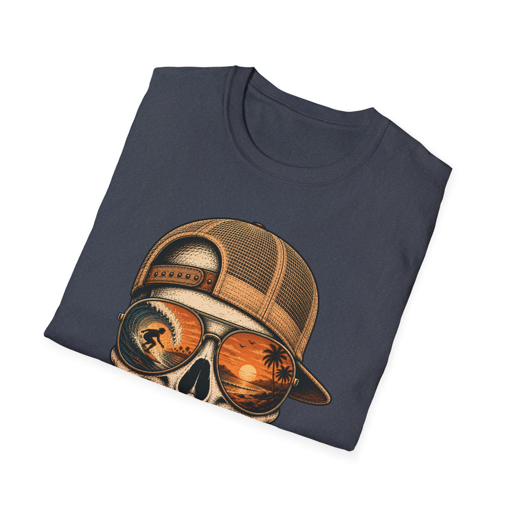 Sunset Barrel Skull Surf Tee