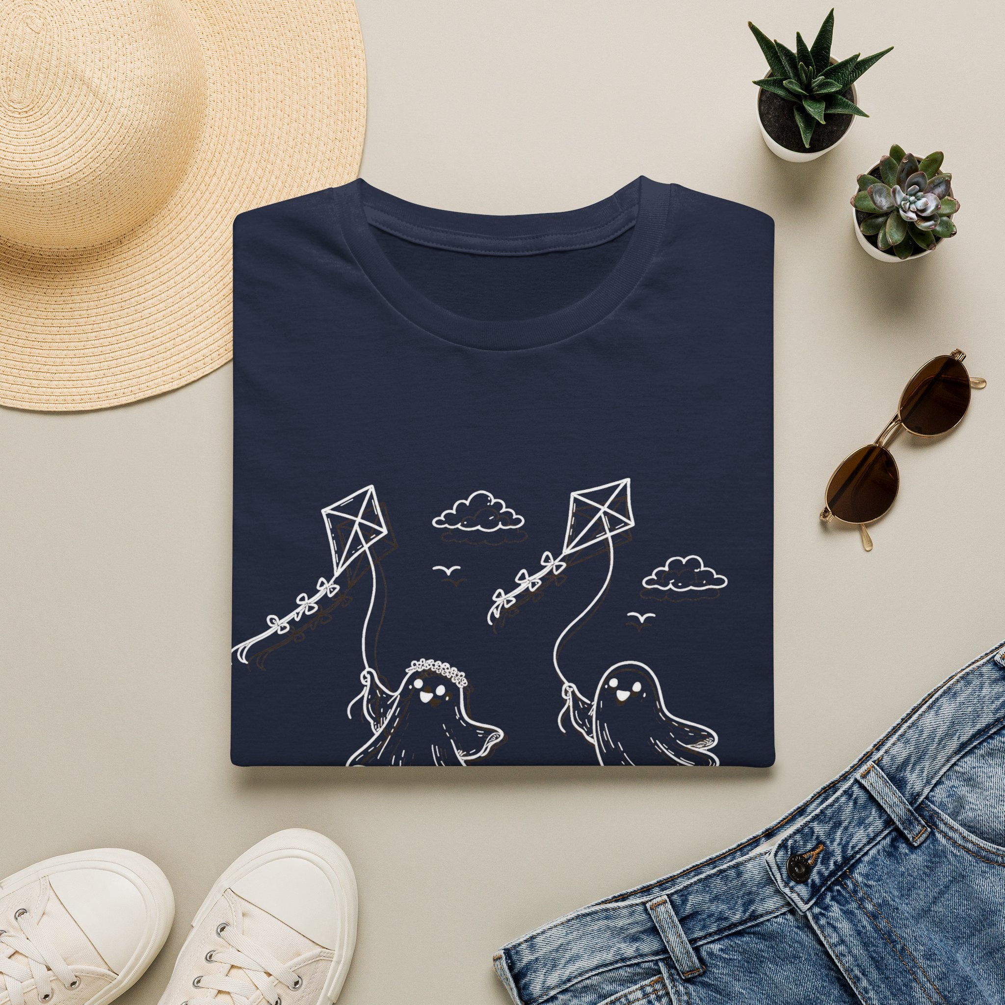 Kite Flying Ghosts Tee