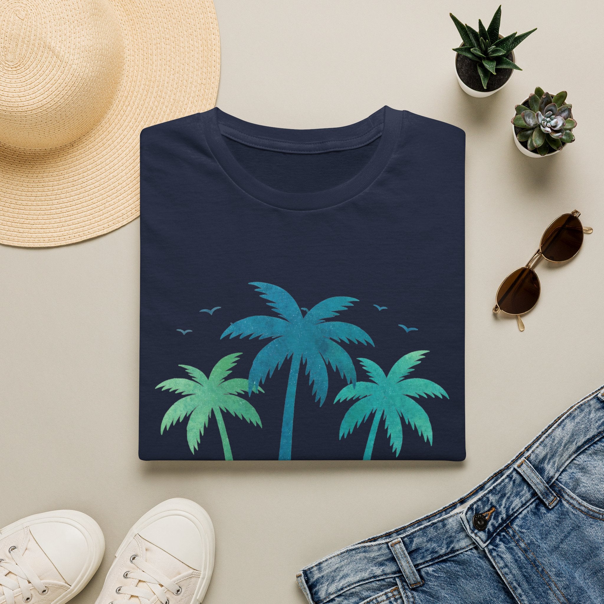 Tropical Sunset Palm Tree Tee