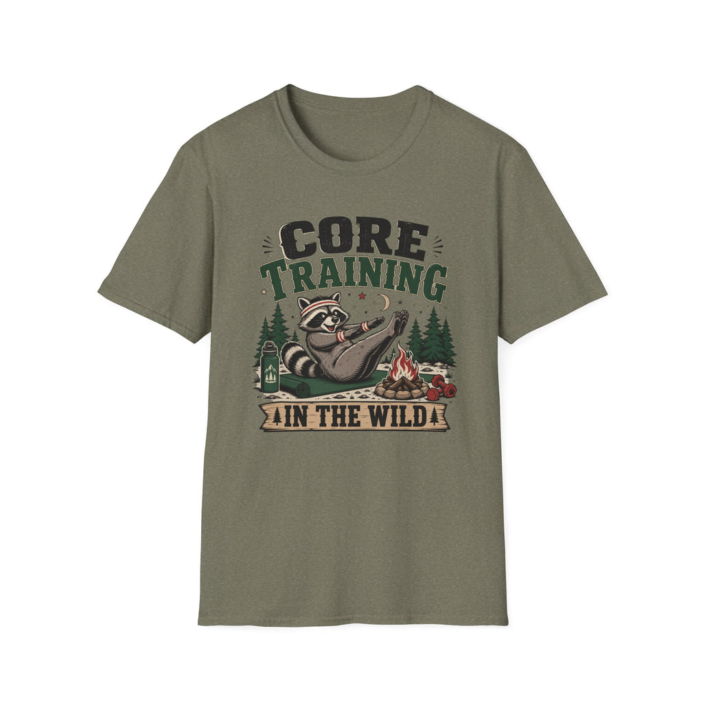 Core Training Raccoon Workout Tee