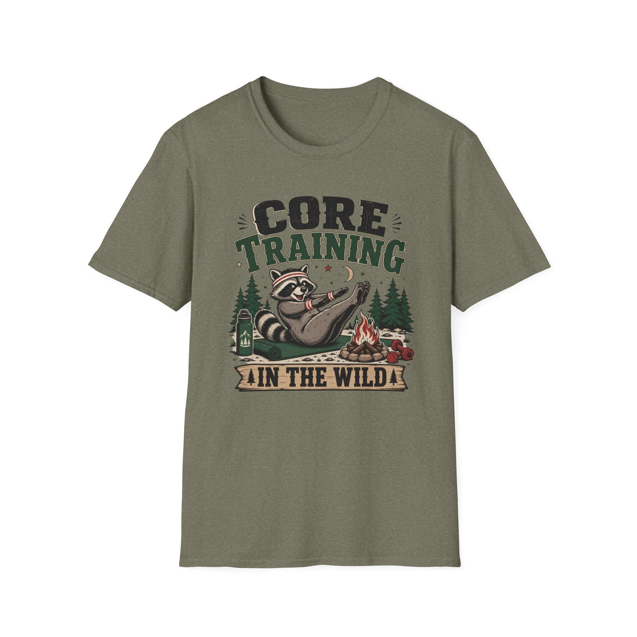 Core Training Raccoon Workout Tee