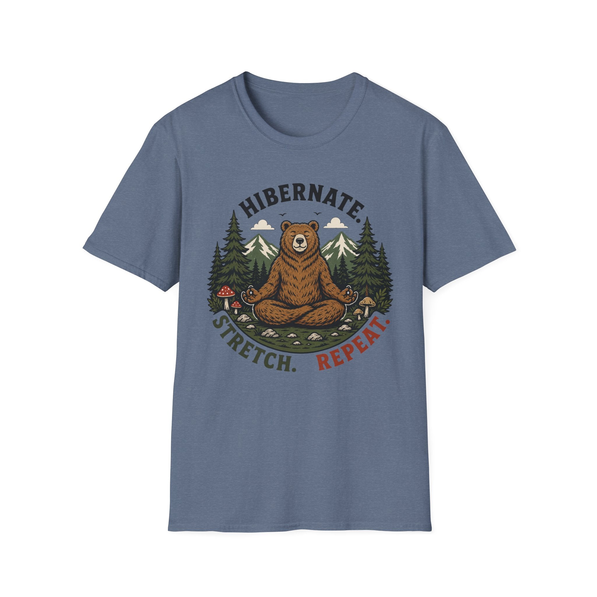 Hibernate Stretch Repeat Bear Yoga Tee