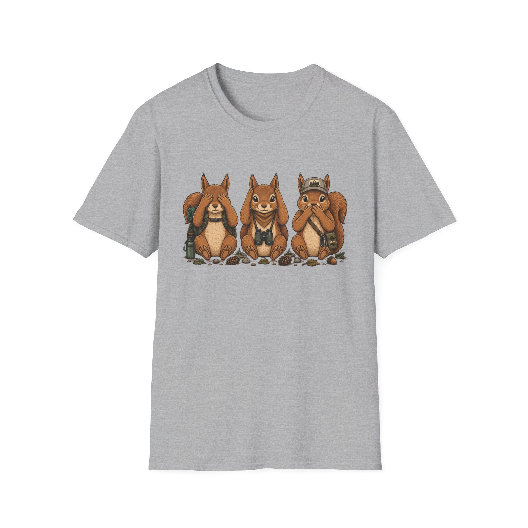 See No Hear No Speak No Squirrel Hikers Tee