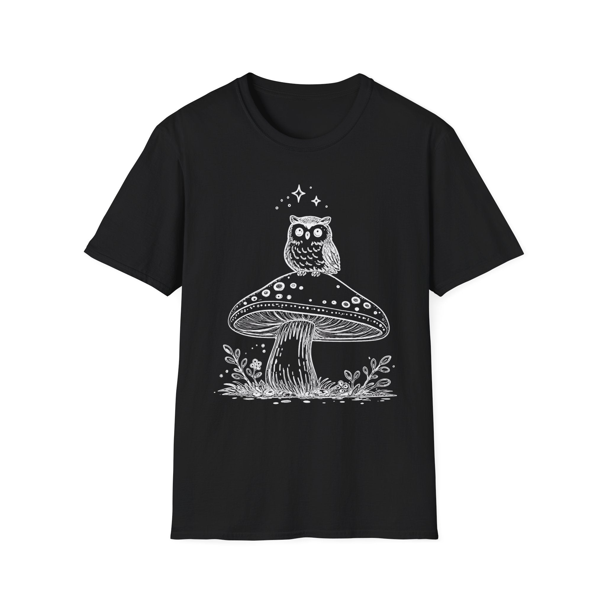 Cozy Owl Mushroom Tee