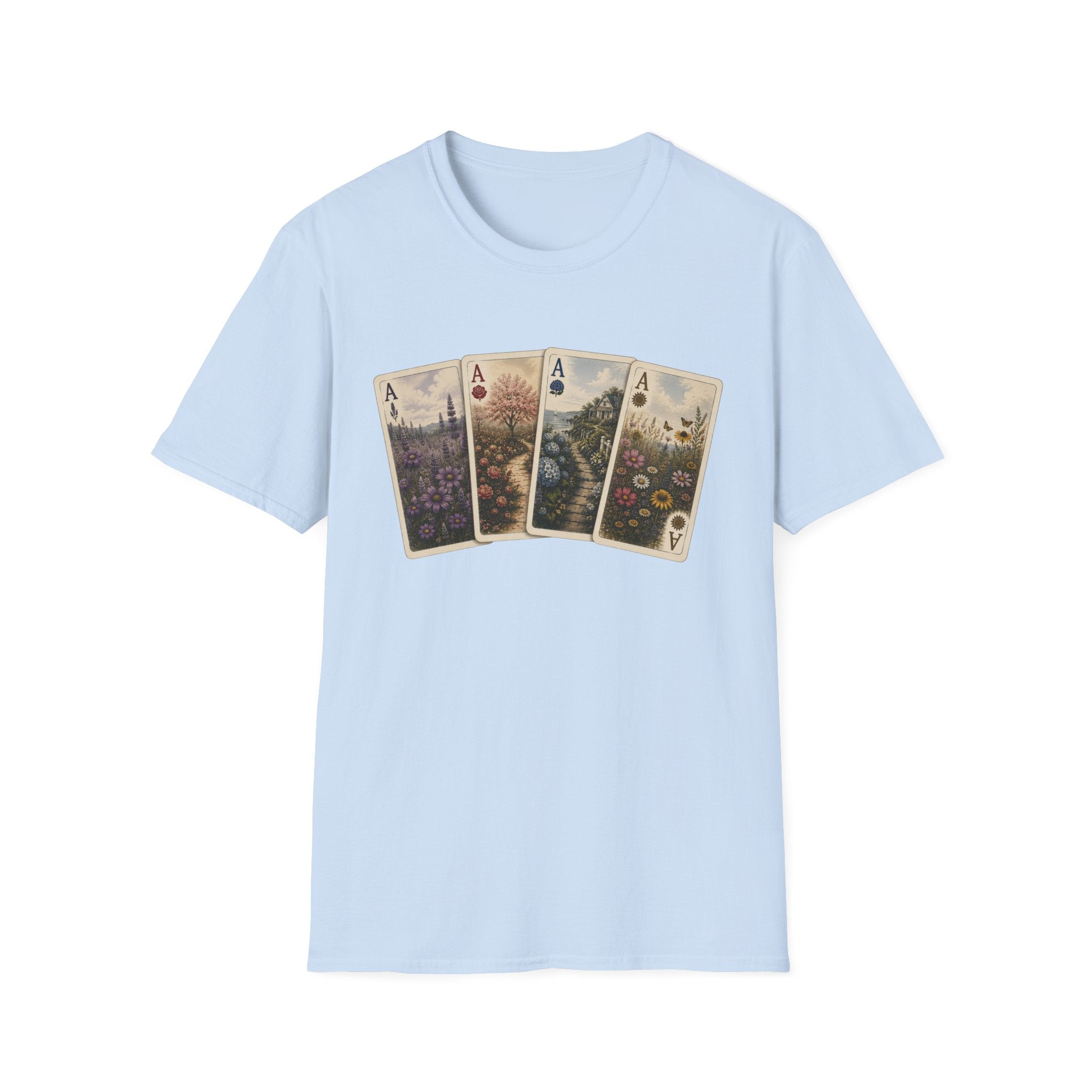 Floral Ace Playing Cards Tee