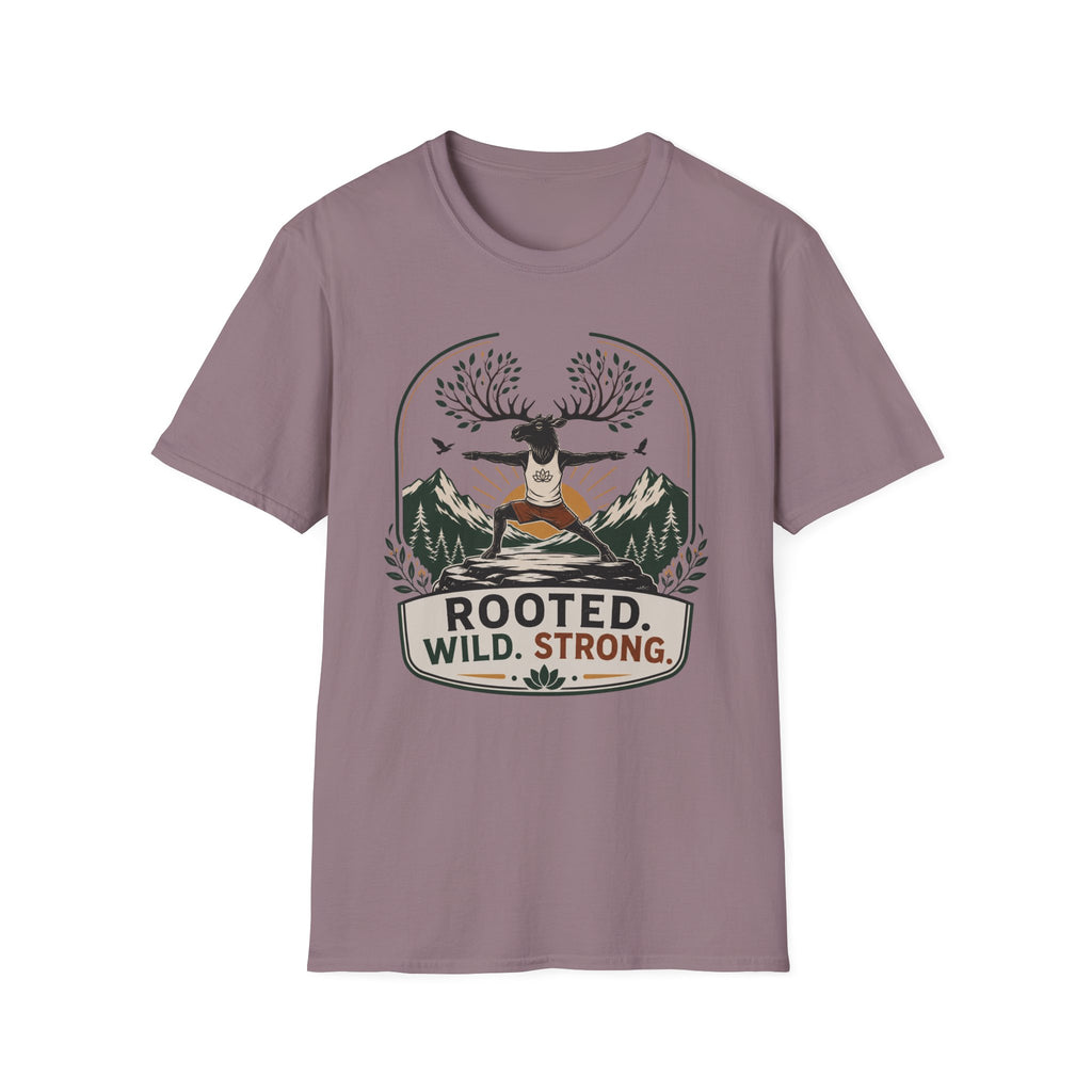 Rooted Wild Strong Moose Yoga Tee