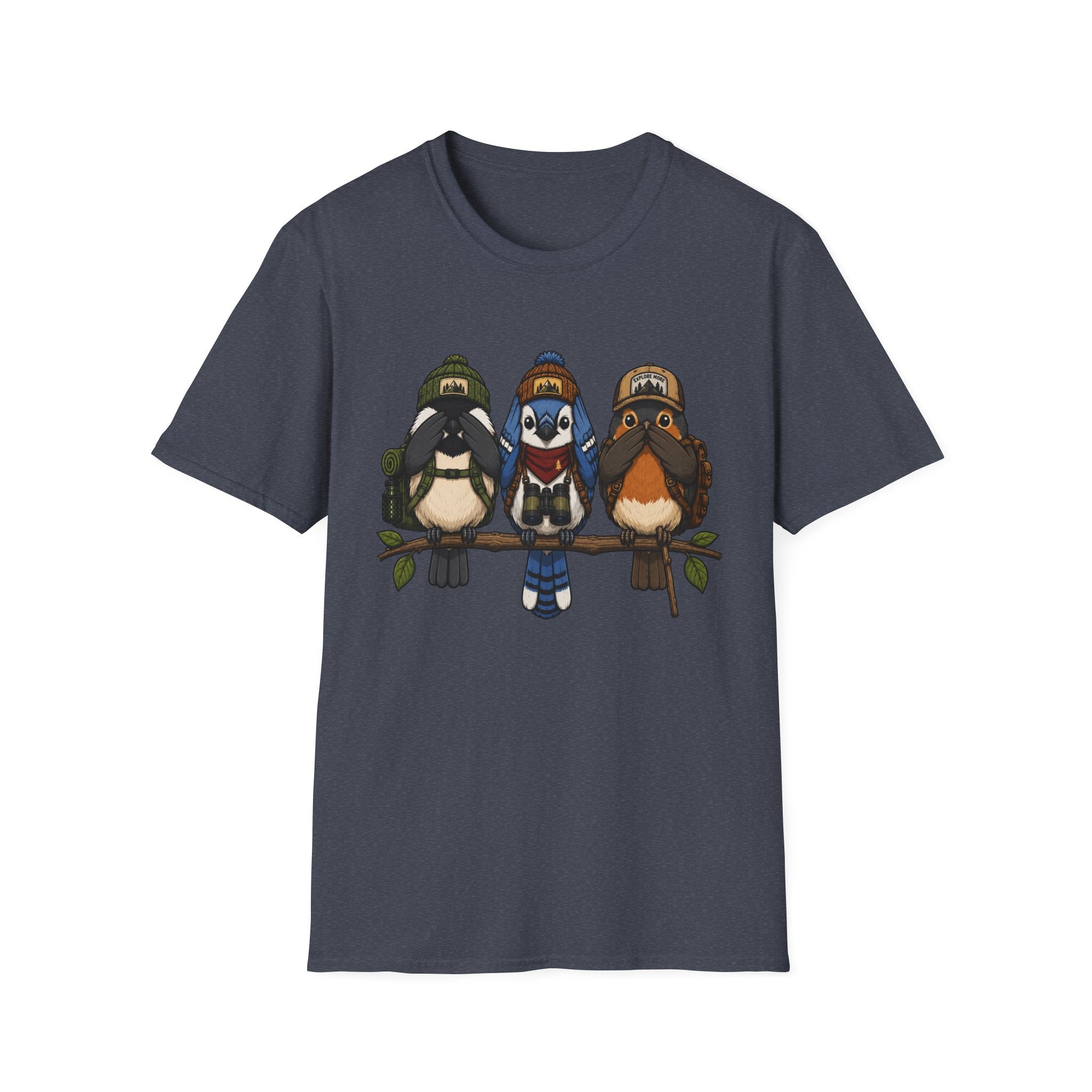 See No Hear No Speak No Bird Hikers Tee