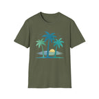 Tropical Sunset Palm Tree Tee