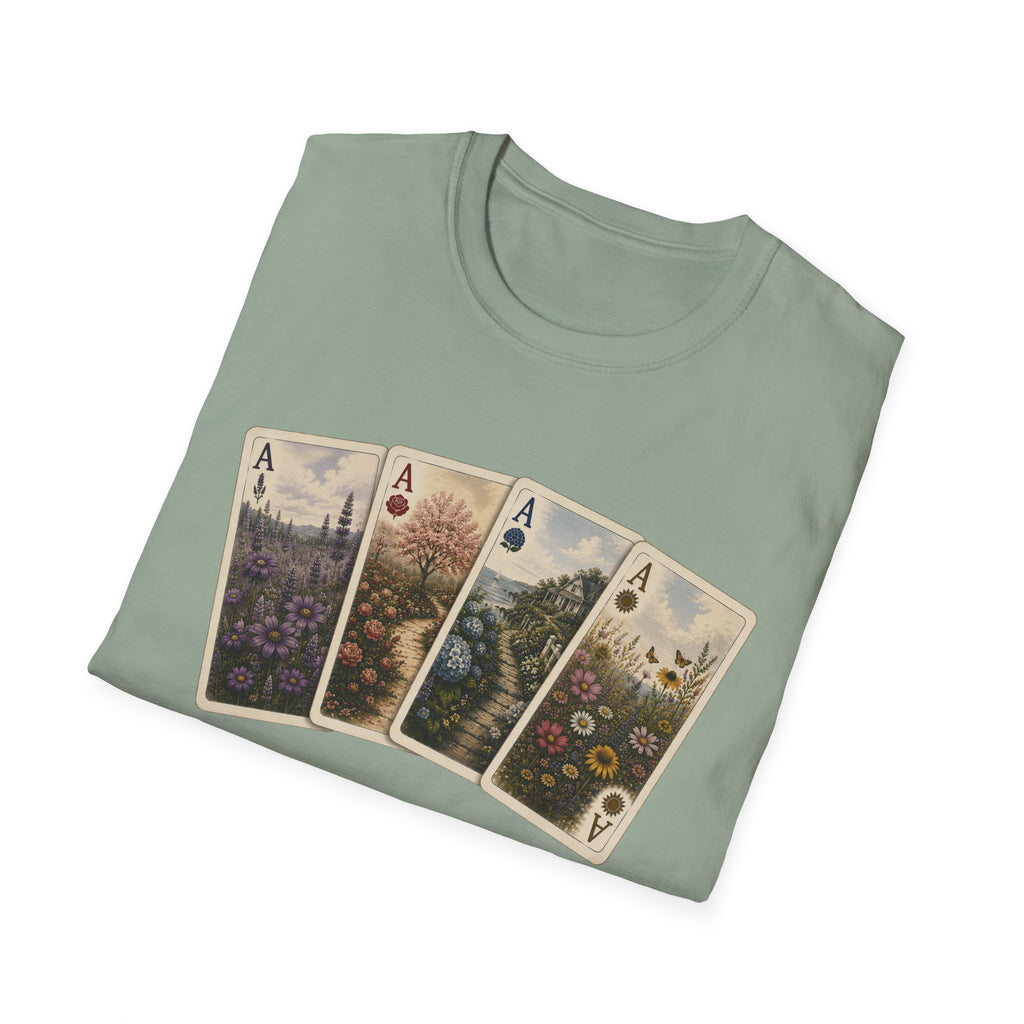 Floral Ace Playing Cards Tee