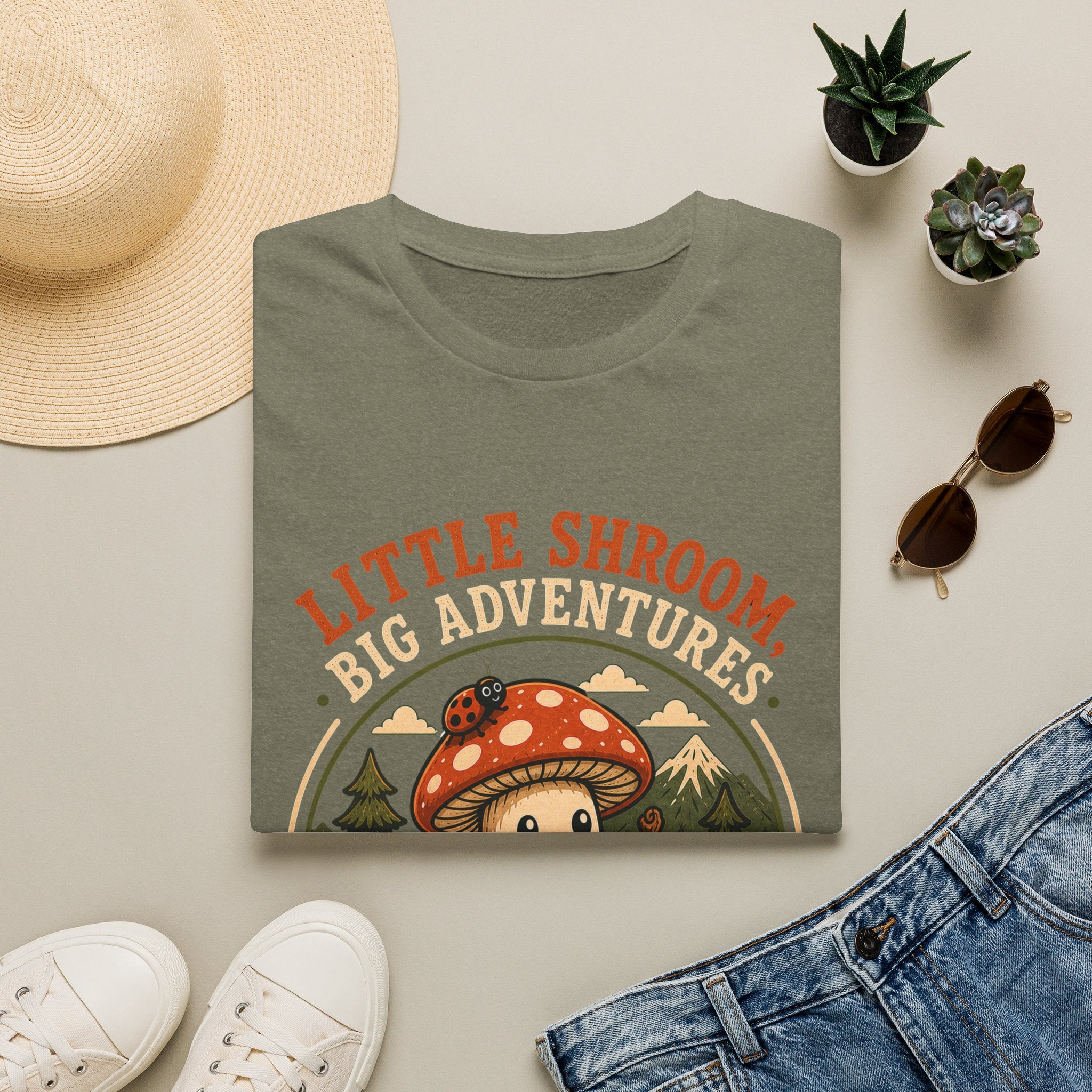 Little Shroom, Big Adventures Mushroom Tee