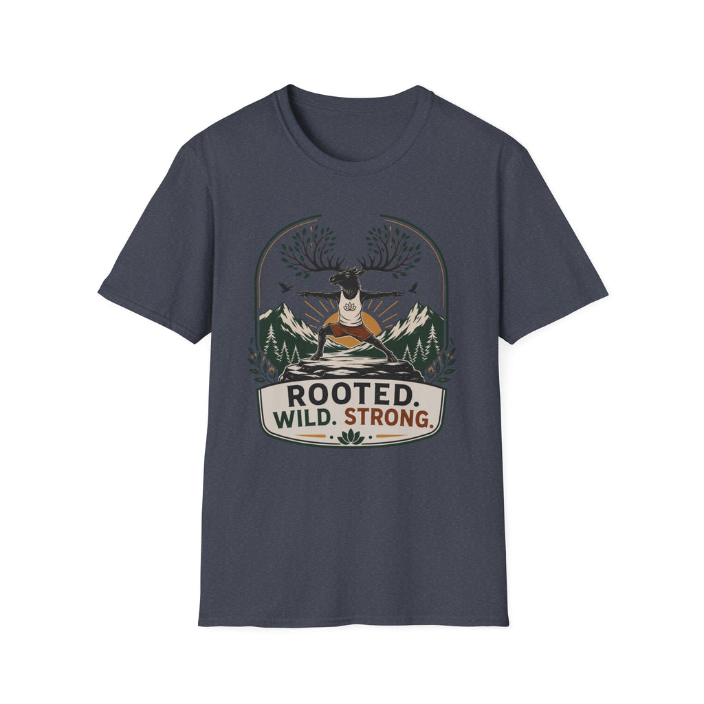 Rooted Wild Strong Moose Yoga Tee
