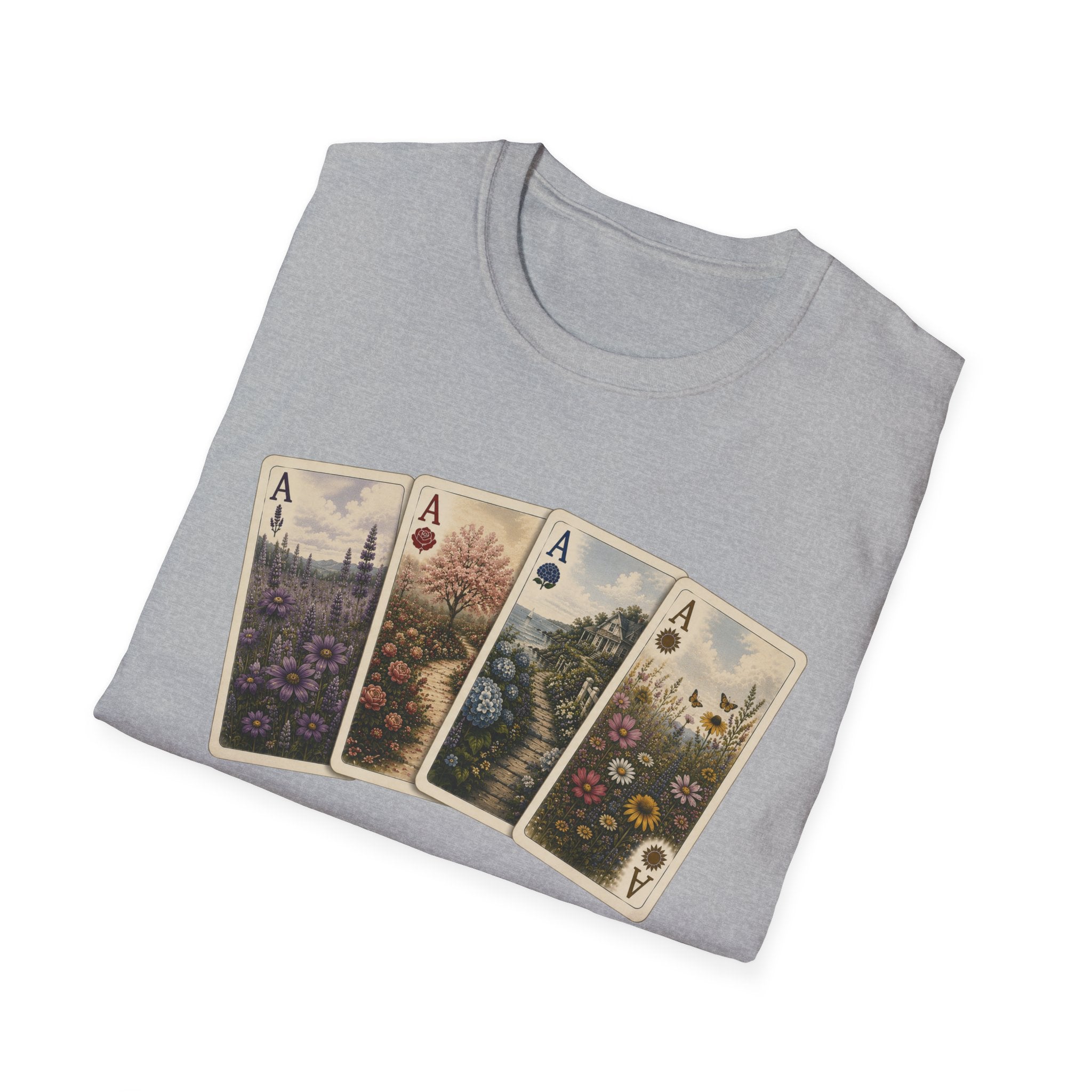 Floral Ace Playing Cards Tee