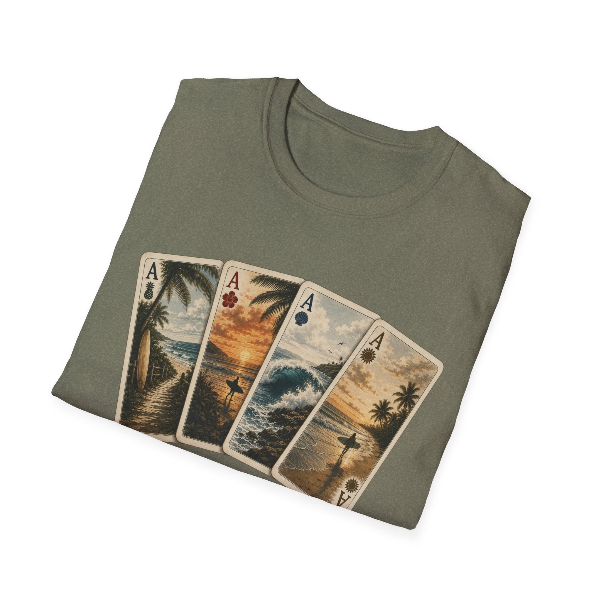 Surfer Ace Playing Cards Tee