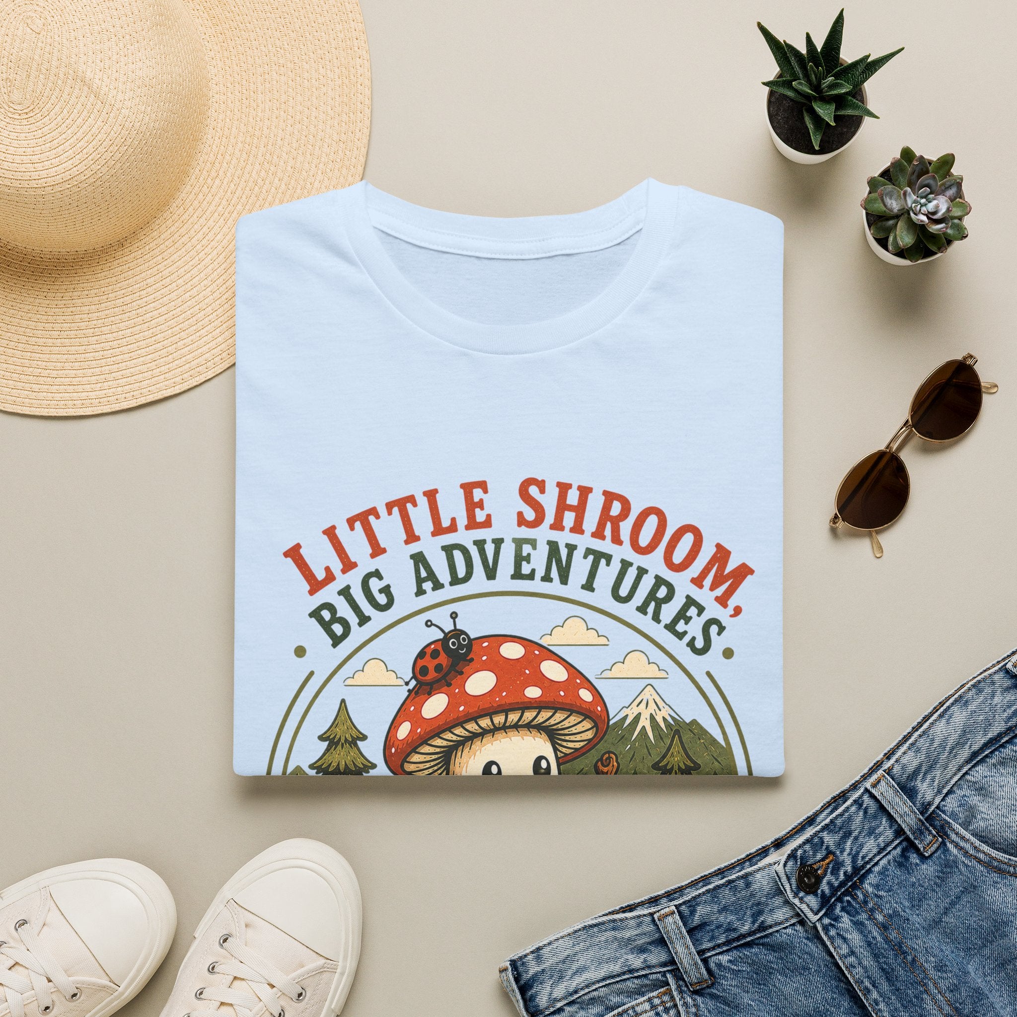 Little Shroom, Big Adventures Mushroom Tee