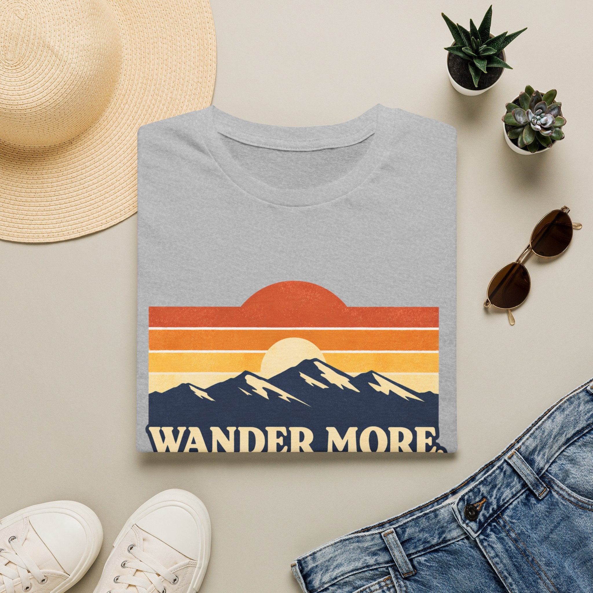Retro Wander More, Worry Less Tee