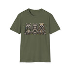 See No Hear No Speak No Raccoon Hikers Tee