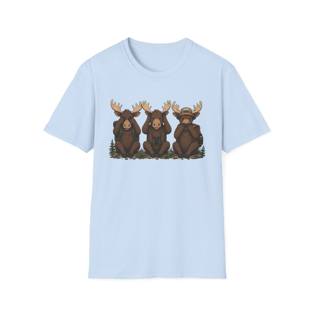 See No Hear No Speak No Moose Hikers Tee