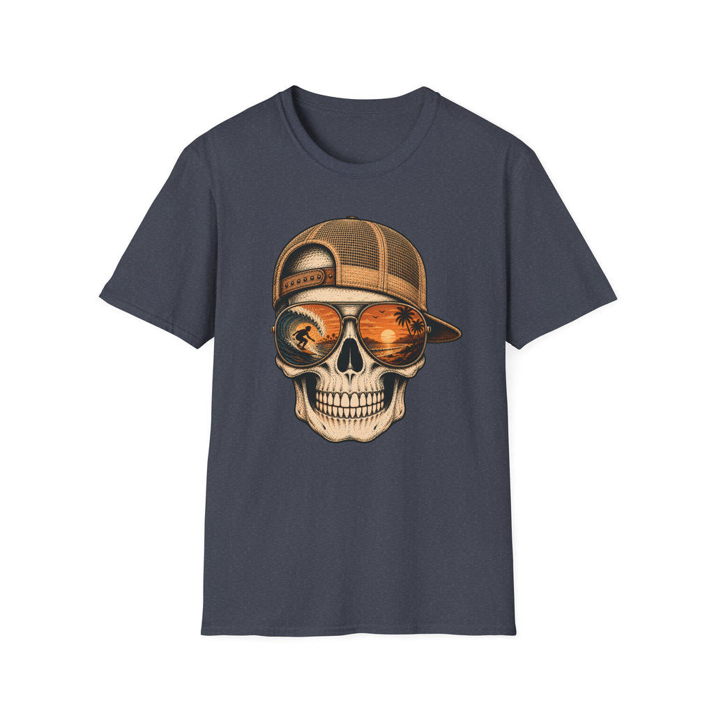 Sunset Barrel Skull Surf Tee