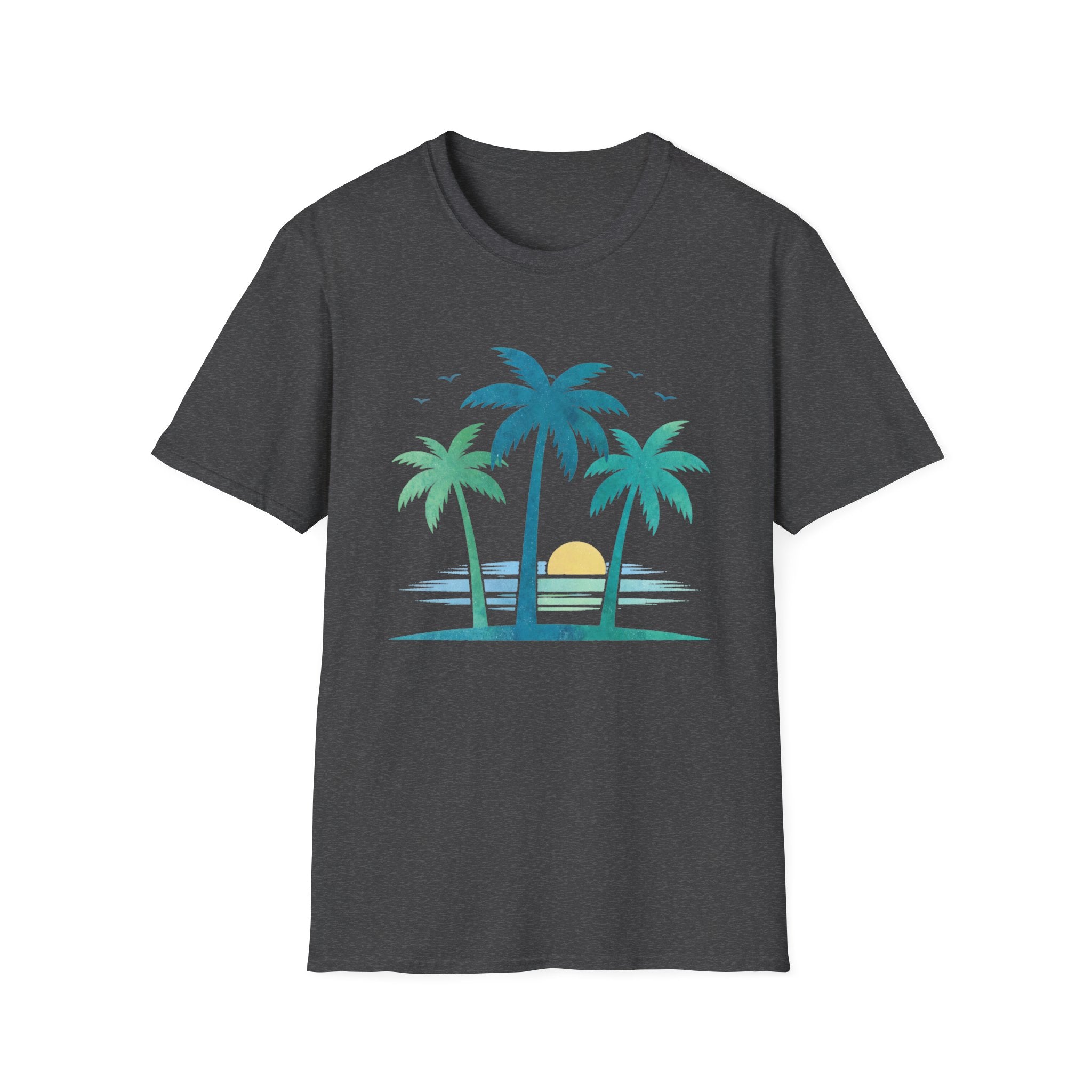 Tropical Sunset Palm Tree Tee