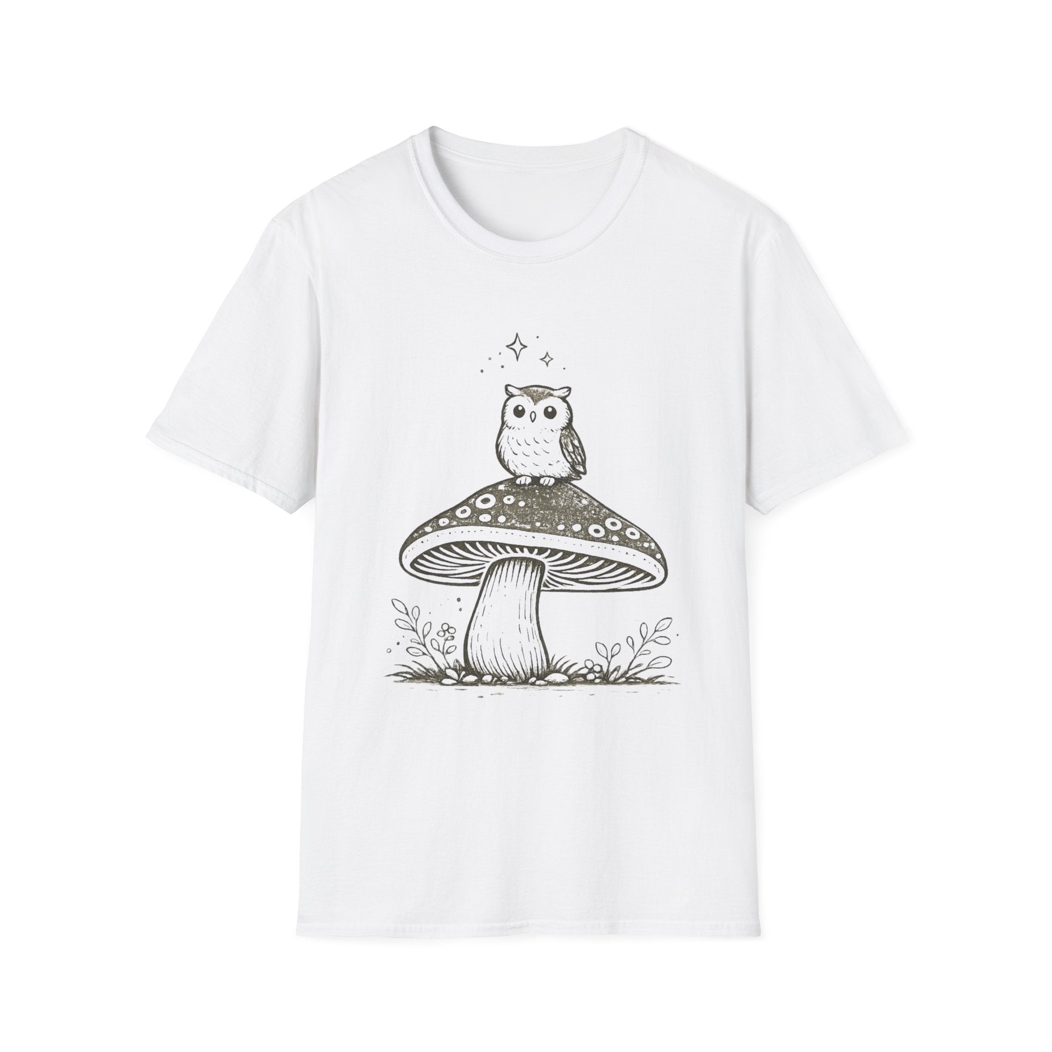 Cozy Owl Mushroom Tee