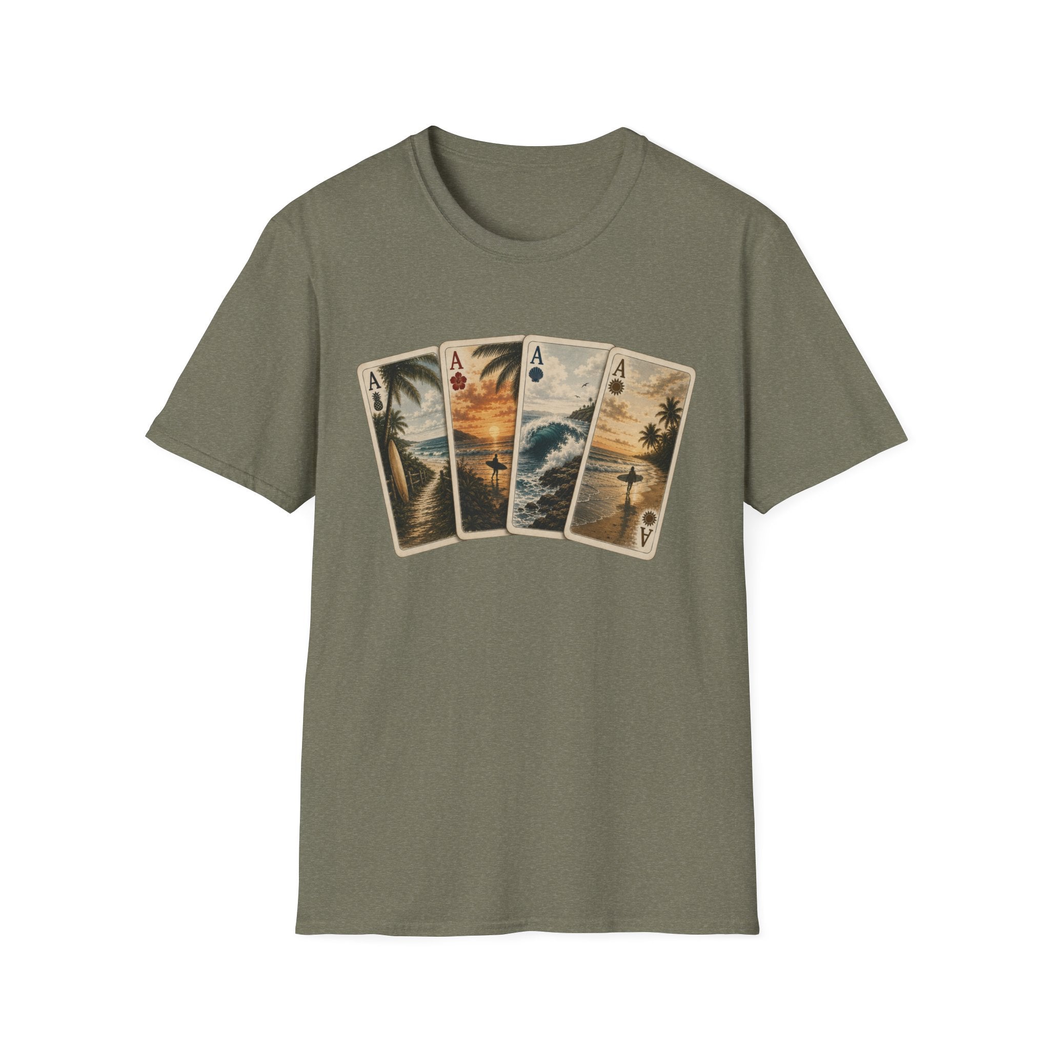 Surfer Ace Playing Cards Tee