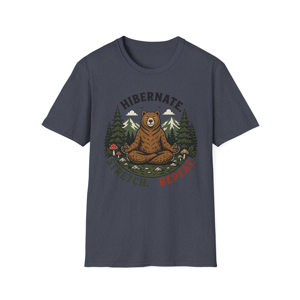 Hibernate Stretch Repeat Bear Yoga Tee