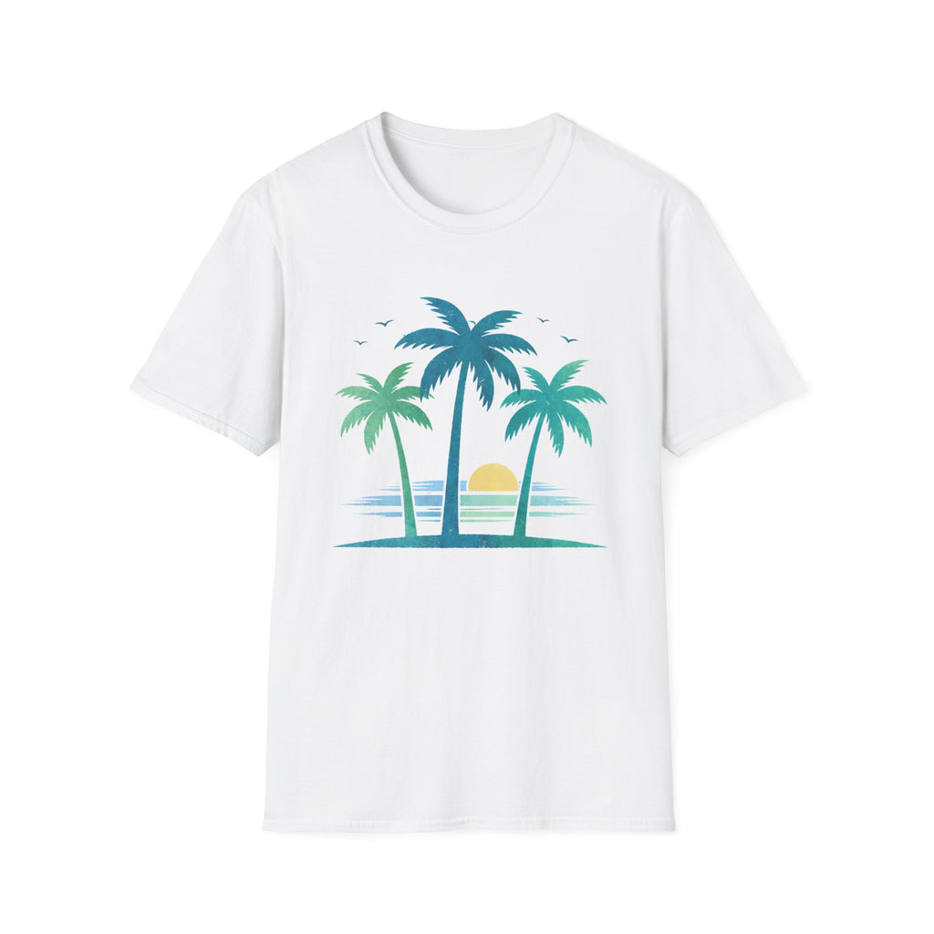 Tropical Sunset Palm Tree Tee