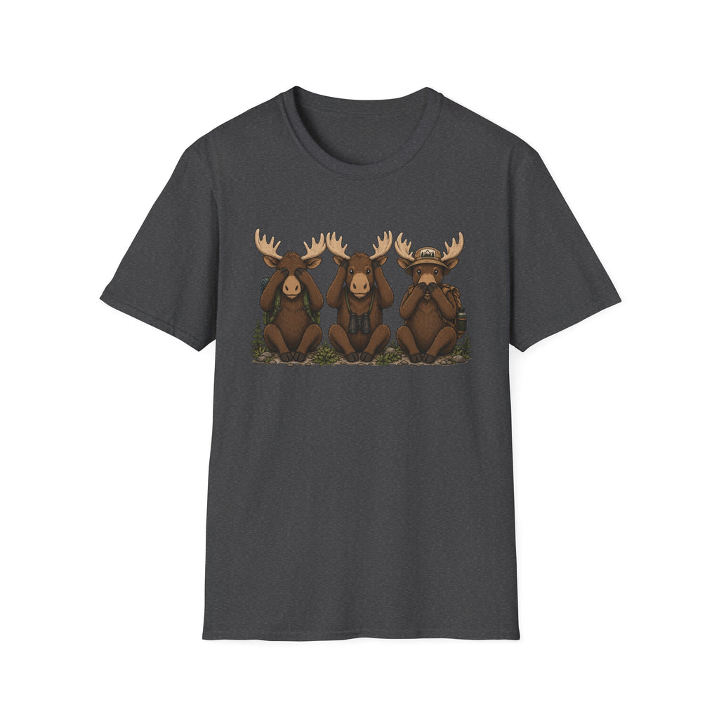 See No Hear No Speak No Moose Hikers Tee