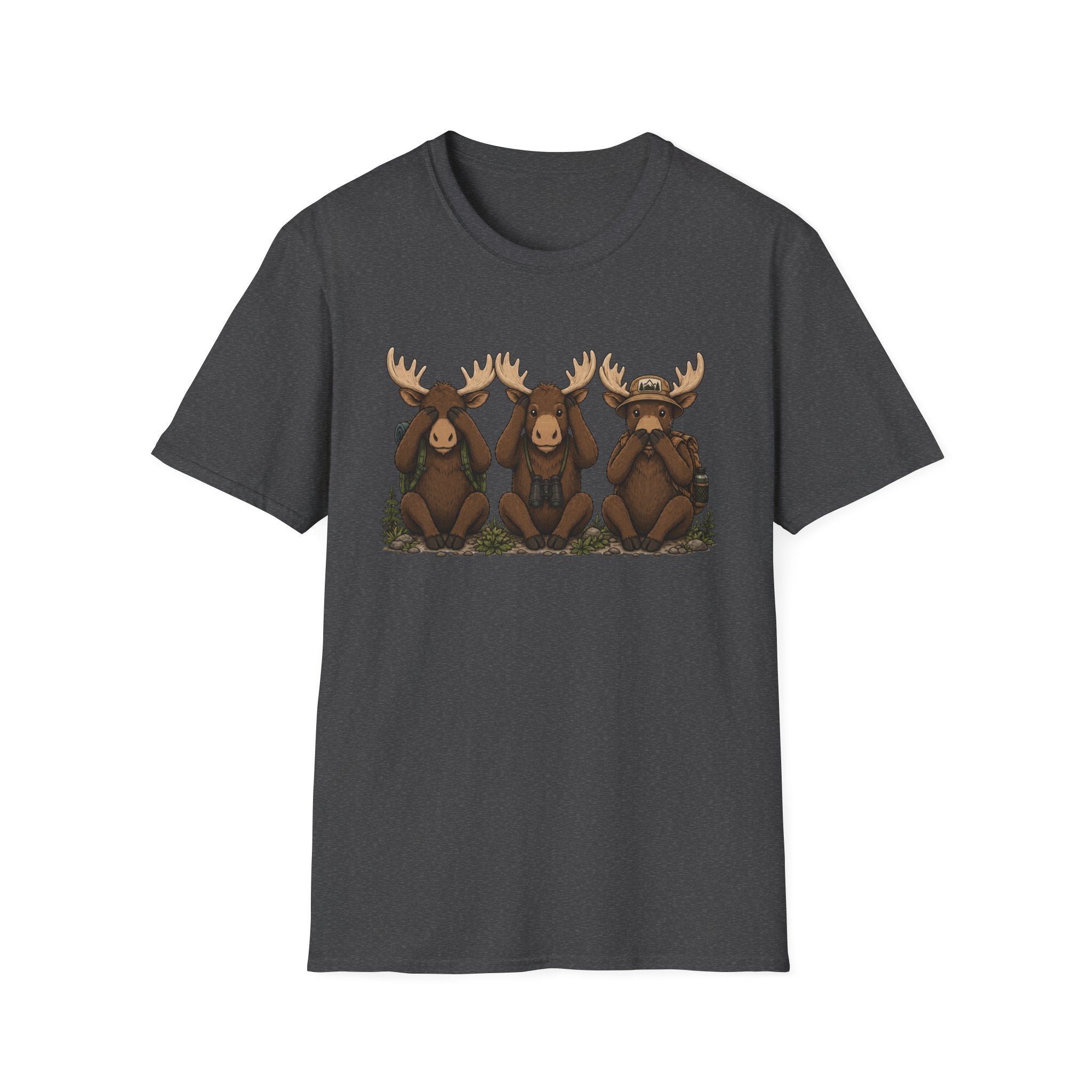 See No Hear No Speak No Moose Hikers Tee