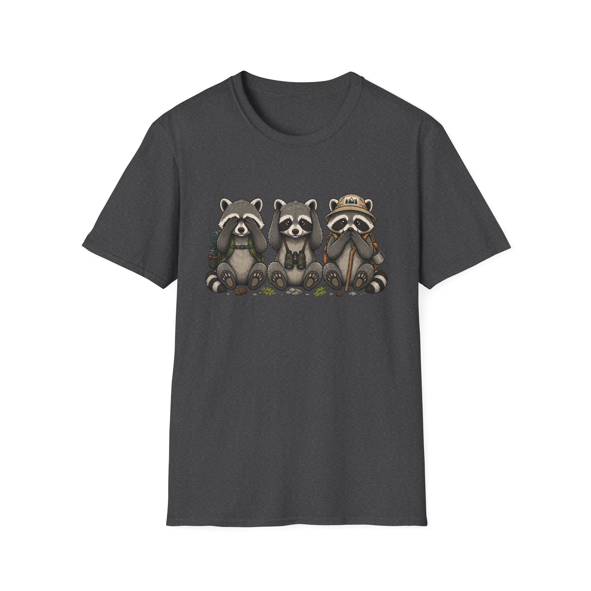 See No Hear No Speak No Raccoon Hikers Tee