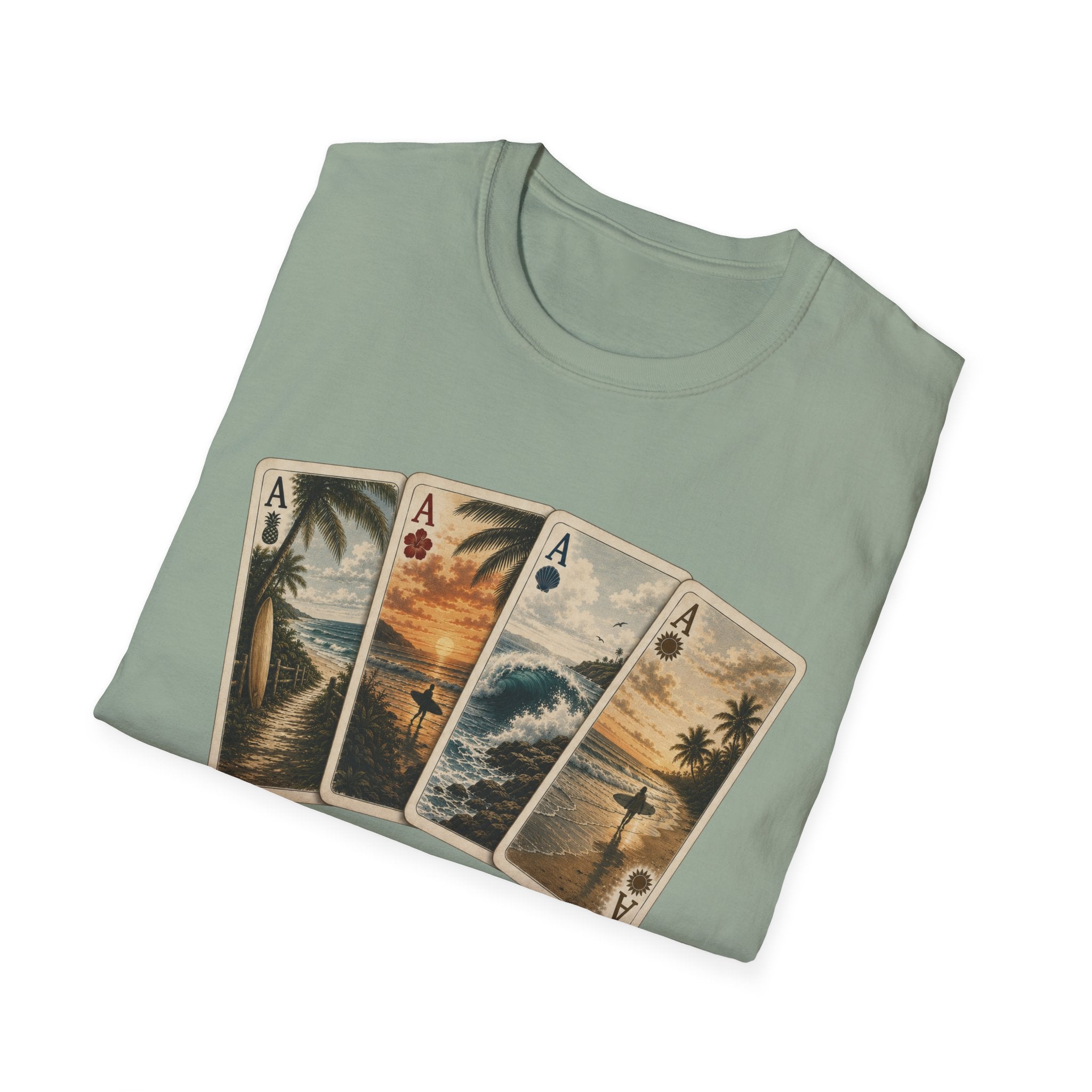 Surfer Ace Playing Cards Tee