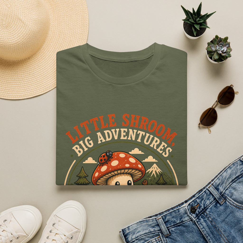 Little Shroom, Big Adventures Mushroom Tee