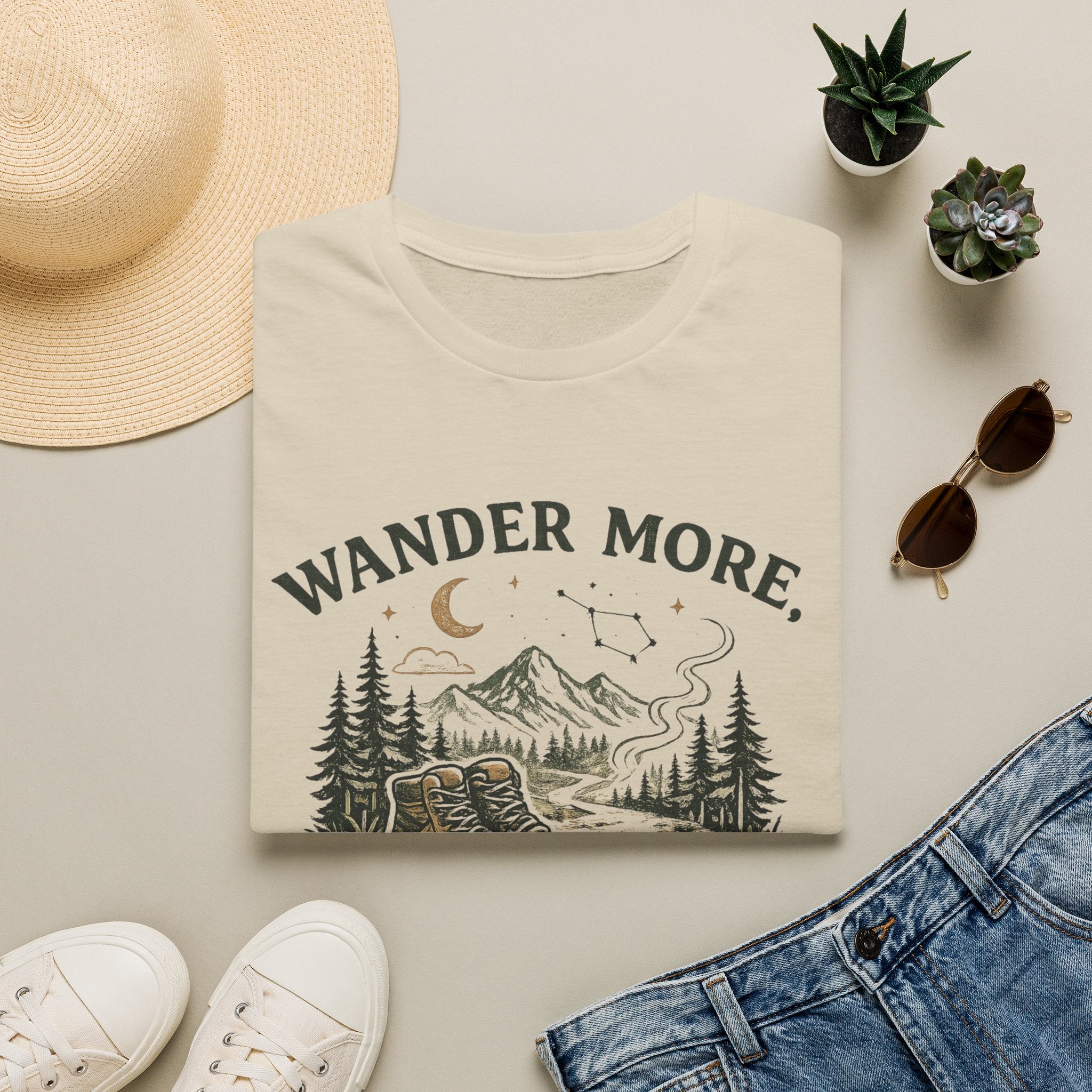 Wander More, Worry Less Tee