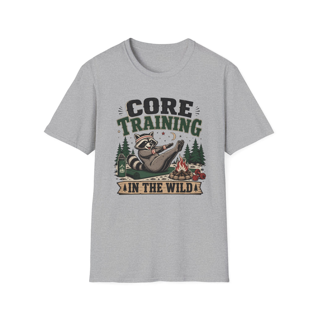 Core Training Raccoon Workout Tee