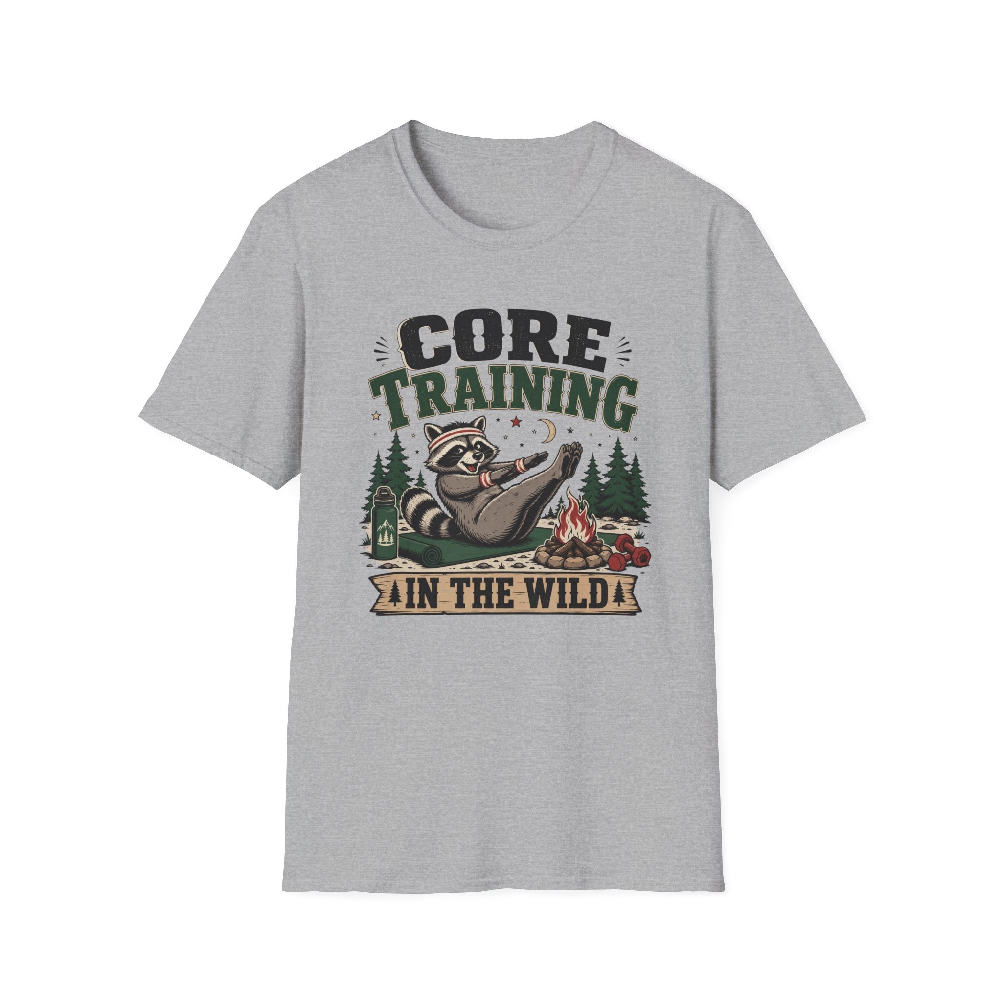 Core Training Raccoon Workout Tee