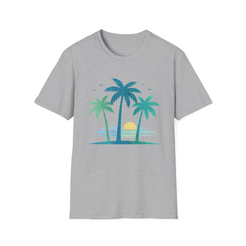 Tropical Sunset Palm Tree Tee