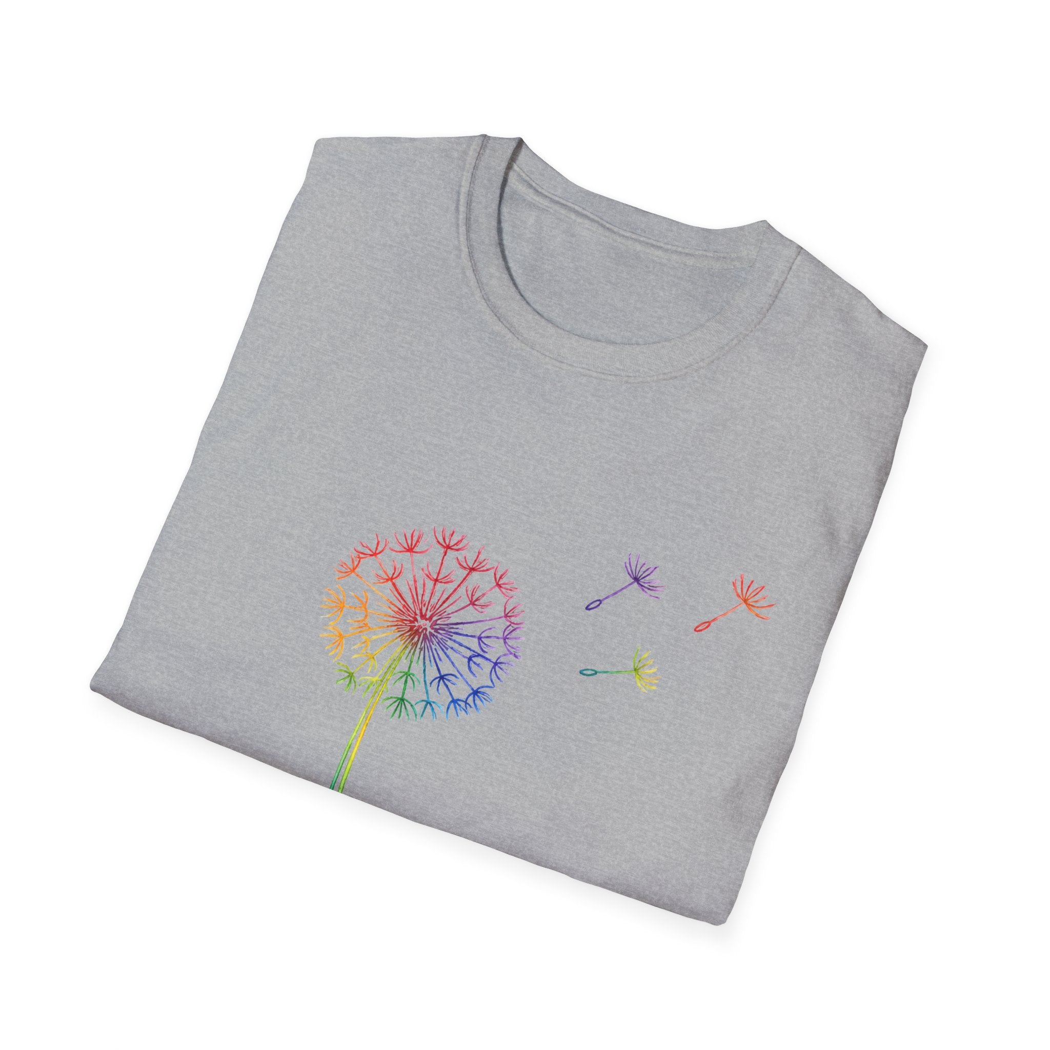 Rainbow Wishes Dandelion Tee