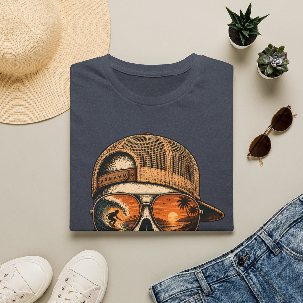 Sunset Barrel Skull Surf Tee