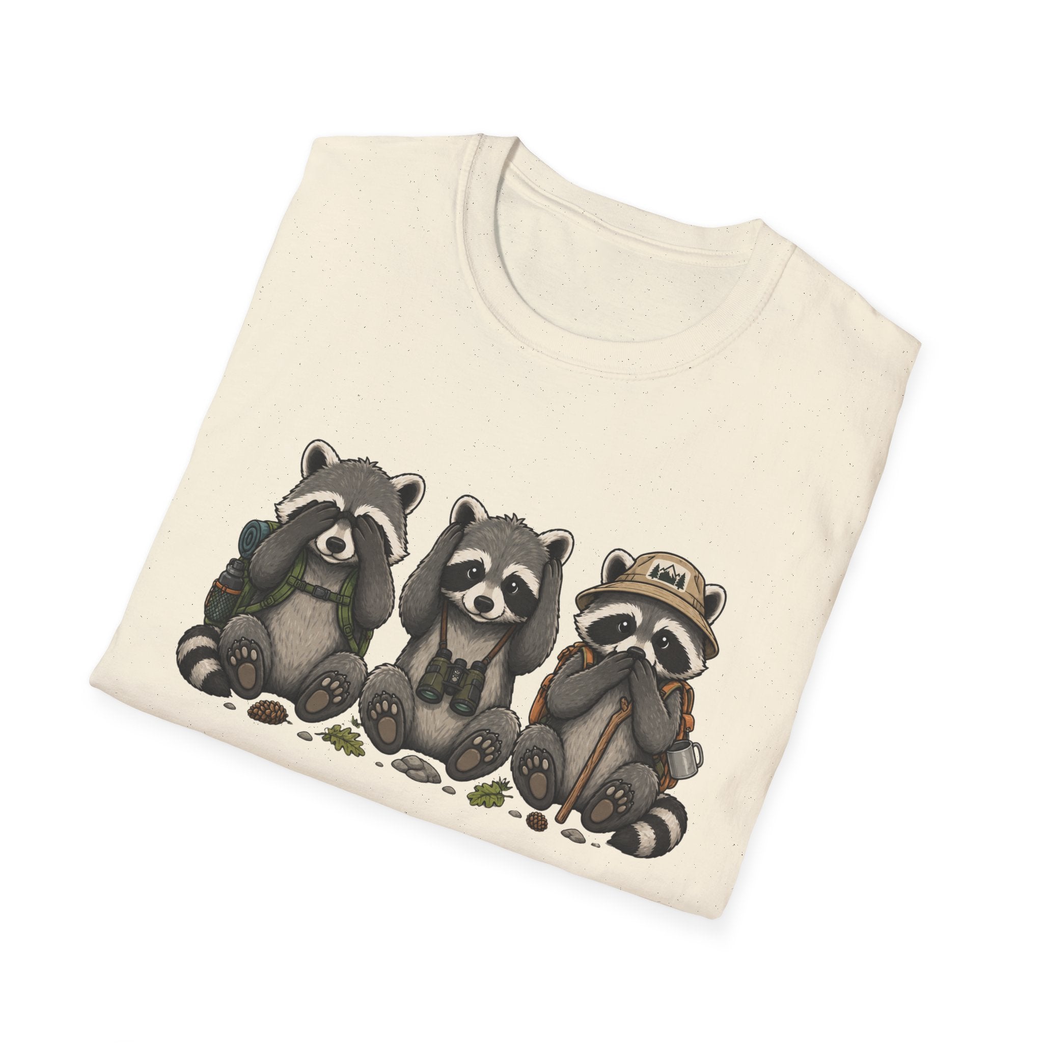 See No Hear No Speak No Raccoon Hikers Tee
