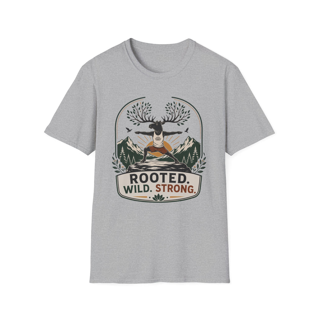 Rooted Wild Strong Moose Yoga Tee