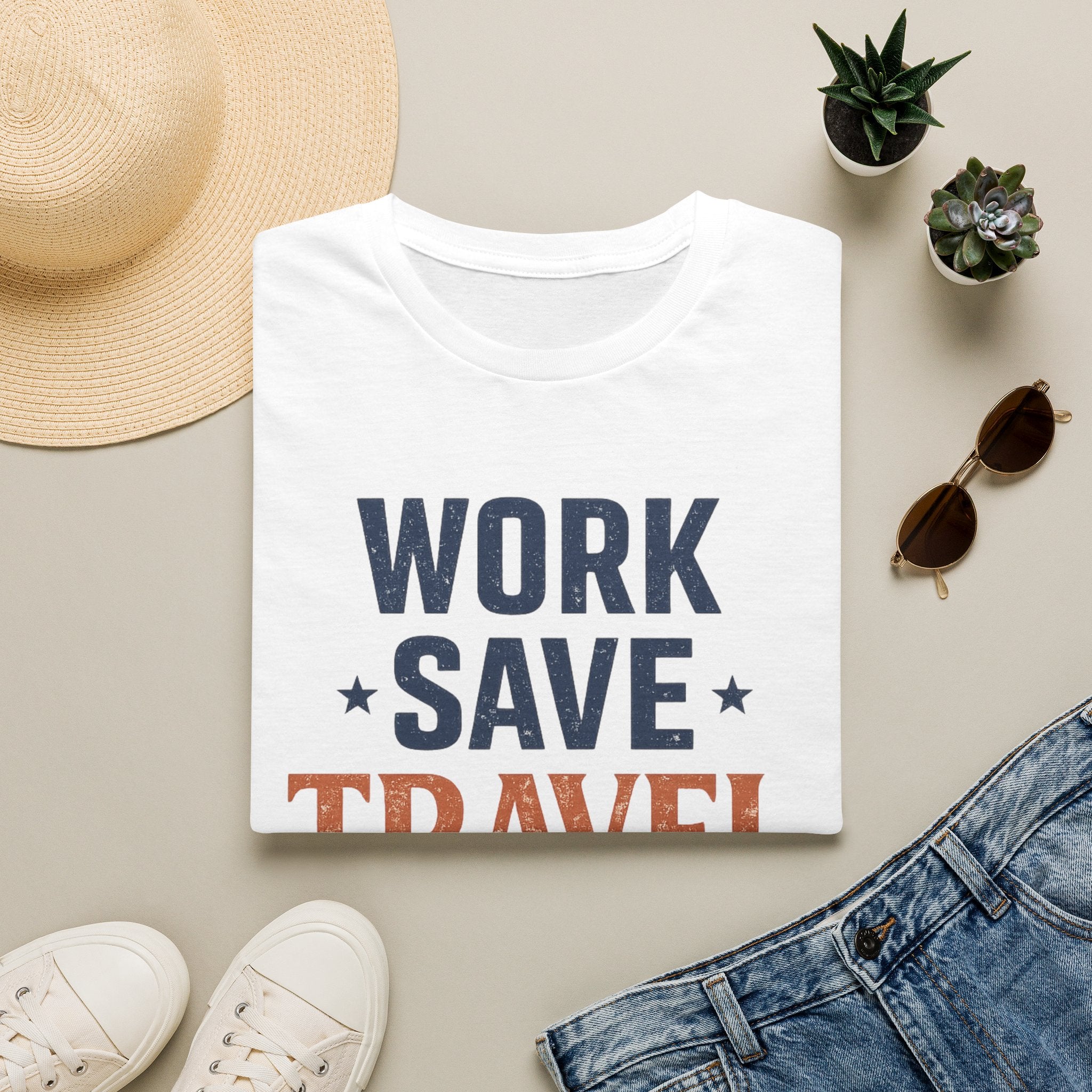 Work Save Travel Repeat Tee